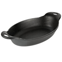 Lodge HOSD 36 oz. Pre-Seasoned Heat-Treated Mini Cast Iron Oval Casserole Dish