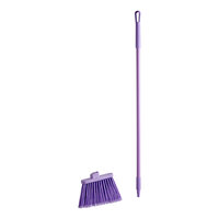 Carlisle 41082EC68 Sparta Duo-Sweep 12" Angled Broom with Purple Flagged Bristles and 48" Handle