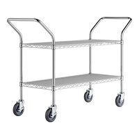 Regency 18" x 52" Two Shelf Chrome Heavy Duty Utility Cart