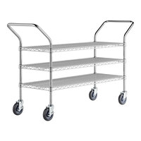 Regency 18" x 58" Three Shelf Chrome Heavy Duty Utility Cart