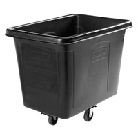 Rubbermaid 1867537 Black 16 Cu. Ft. Bulk Cube Truck (500 lb.) with Quiet Casters