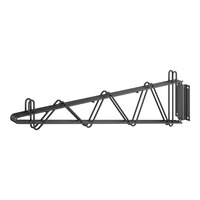Regency 24" Deep Double Wall Mounting Bracket for Adjoining Black Epoxy Wire Shelving