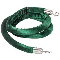 Aarco TR-128 8' Green Stanchion Rope with Satin Ends