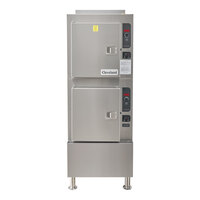 Cleveland 24-CGA-10.2 SteamCraft Gemini Natural Gas 10 Pan Floor Steamer - 144,000 BTU