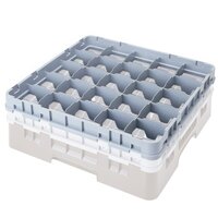 Cambro 25E5151 25 Camrack Compartment Soft Gray Half Drop Full Size Stemware Extender - 19 5/8" x 19 5/8" x 2"