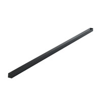 Carlisle 967203 Black 73 1/4" Replacement Sneeze Guard Spar Bottom - 1 1/4" Square