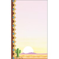 Choice 8 1/2" x 11" Menu Paper - Southwest Themed Cactus Design Left Insert - 100/Pack