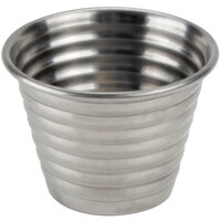 American Metalcraft RSC1 2.5 oz. Stainless Steel Round Ribbed Sauce Cup - 12/Case