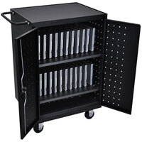 Luxor LLTP24-B 24 Laptop Charging Cart - 31 1/8" x 21 1/8" x 40 1/8"