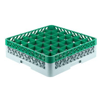 Noble Products 36-Compartment Gray Full-Size Glass Rack with 1 Green Extender