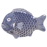 GET 370-10-BL Creative Table 10" x 7" Blue Fish Platter - 12/Case