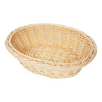 GET WB-1504-N 9 1/4" x 6 3/4" Designer Polyweave Natural Oval Basket - 12/Case