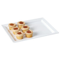 GET ML-294-W Bake and Brew 12" x 9" White Rectangular Wide Rim Display Tray   - 6/Case