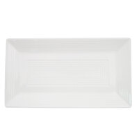 CAC TGO-RT14 Tango 13" x 7 1/4" Bone White Rectangular Porcelain Platter - 12/Case