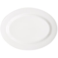 GET OP-618-W Milano 18" x 13 1/2" White Oval Platter - 12/Case