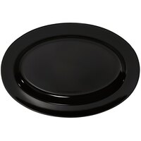 GET OP-618-BK Milano 18" x 13 1/2" Black Oval Platter - 12/Case