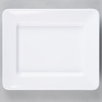 GET ML-11-W Milano 12" x 10" White Rectangular Plate - 12/Case