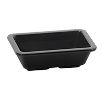 GET ML-123-BK Milano Black 4 oz. Rectangular Side Dish   - 12/Case