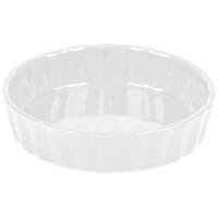 CAC QCD-5 Festiware 5" Super White Fluted China Quiche Dish - 24/Case