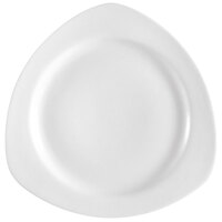 CAC CPT-20 Camptown 11 1/4" Super Bright White Triangle China Plate - 12/Case