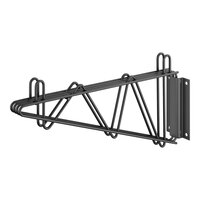 Regency 14" Deep Double Wall Mounting Bracket for Adjoining Black Epoxy Wire Shelving
