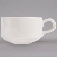 Homer Laughlin from Steelite International HL11400 13 oz. Ivory (American White) China Soup Mug with Handle - 36/Case