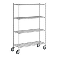 Regency 18" x 48" x 70" NSF Chrome 4-Shelf Kit with Casters