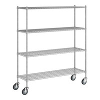 Regency 18" x 60" x 70" NSF Chrome 4-Shelf Kit with Casters