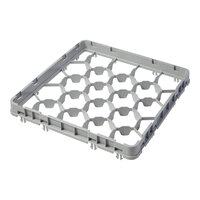 Cambro 20GE2151 20 Compartment Soft Gray Half Drop Full Size Glass Rack Extender - 19 5/8" x 19 5/8" x 2"