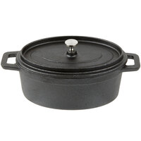 American Metalcraft CIPOV745 23.7 oz. Pre- Seasoned Mini Cast Iron Oval Dutch Oven