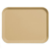 Cambro 3253CL161 Camlite 13" x 21" Tan Fiberglass Serving Tray - 12/Case