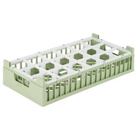 Vollrath 52823 Signature Half-Size Light Green 18-Compartment 5 11/16" Medium Rack