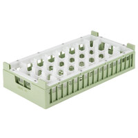 Vollrath 52828 Signature Half-Size Light Green 32-Compartment 7 3/16" Tall Rack