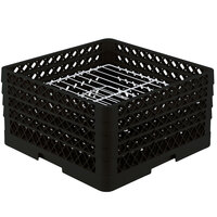 Vollrath PM2209-4 Traex® Plate Crate Black 22 Compartment Plate Rack - Holds 7" to 8 3/4" Plates