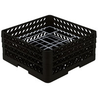 Vollrath PM2006-3 Traex® Plate Crate Black 20 Compartment Plate Rack - Holds 4 3/4" to 6 1/2" Plates