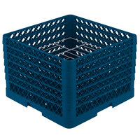 Vollrath PM1412-6 Traex® Plate Crate Royal Blue 14 Compartment Plate Rack - Holds 10 3/4" to 12 5/16" Plates