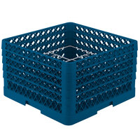 Vollrath PM1211-5 Traex® Plate Crate Royal Blue 12 Compartment Plate Rack - Holds 9 3/16" to 10 3/4" Plates