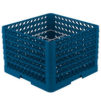 Vollrath PM1211-6 Traex® Plate Crate Royal Blue 12 Compartment Plate Rack - Holds 10 3/4" to 11 3/16" Plates