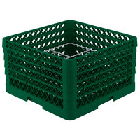 Vollrath PM1211-5 Traex® Plate Crate Green 12 Compartment Plate Rack - Holds 9 3/16" to 10 3/4" Plates