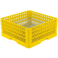 Vollrath PM4407-3 Traex® Plate Crate Yellow 44 Compartment Plate Rack - Holds 6" to 7" Plates