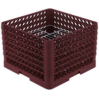 Vollrath PM1912-6 Traex® Plate Crate Burgundy 19 Compartment Plate Rack - Holds 11" to 12" Plates