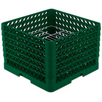 Vollrath PM1912-6 Traex® Plate Crate Green 19 Compartment Plate Rack - Holds 11" to 12" Plates