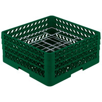 Vollrath PM2006-3 Traex® Plate Crate Green 20 Compartment Plate Rack - Holds 4 3/4" to 6 1/2" Plates