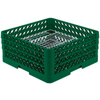 Vollrath PM4407-3 Traex® Plate Crate Green 44 Compartment Plate Rack - Holds 6" to 7" Plates