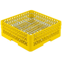 Vollrath PM3807-2 Traex® Plate Crate Yellow 38 Compartment Plate Rack - Holds 5" to 6 1/8" Plates