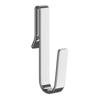 Regency 1 1/4" x 3 3/8" Small Chrome Snap-On J-Hook for Wire Shelving