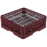 Vollrath PM3807-2 Traex® Plate Crate Burgundy 38 Compartment Plate Rack - Holds 5" to 6 1/8" Plates