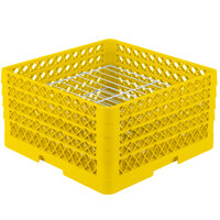 Vollrath PM2209-4 Traex® Plate Crate Yellow 22 Compartment Plate Rack - Holds 7" to 8 3/4" Plates