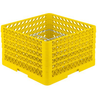 Vollrath PM2011-5 Traex® Plate Crate Yellow 20 Compartment Plate Rack - Holds 10" to 10 3/4" Plates