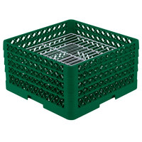 Vollrath PM3008-4 Traex® Plate Crate Green 30 Compartment Plate Rack - Holds 8" to 8 3/8" Plates